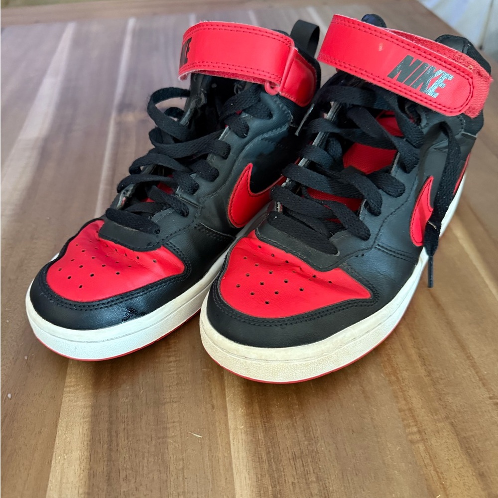 Nike Kids Red and Black Jordan High-Top basketball Sneakers size 4.5Y.